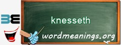 WordMeaning blackboard for knesseth